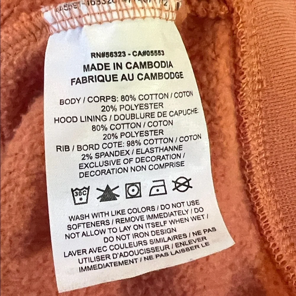 Nike SB Coral Orange Hoodie Sweatshirt Pullover Men's Size L